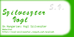 szilveszter vogl business card